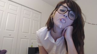 Elfiex Nerdy Teen Drools And Spits in private premium video