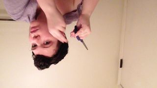 Curvesandkinkfux Hair Cut  in private premium video