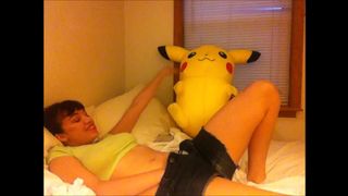 Littlepuck Freaky Girl Humping Pikachu in private premium video