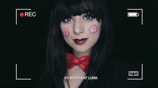 Kittykatluna Jigsaw Large Squirting Dildo Fuck in private premium video