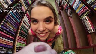 PavlovsWhore - HDPOV A risky facial in the bookstore in private premium video