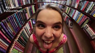 PavlovsWhore - HDPOV A risky facial in the bookstore in private premium video