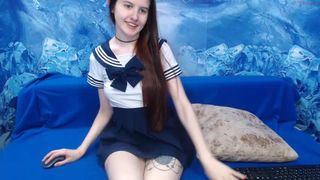 Pale skin girl playingleila masturbates herself