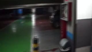 Huge Facial Cumshot on Public Stairs