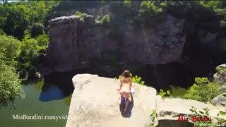 MIA BANDINI – WILD PUBLIC FUCKING ON A HIGH CLIFF