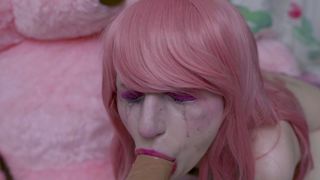 Tweetney messy spit covered deepthroat