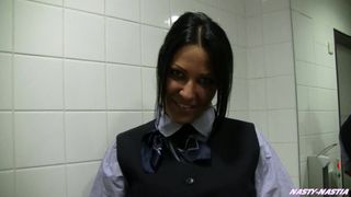 Nasty-Nastia - Nasty Stewardess - im Flughafen hart gefickt