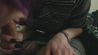 Two Cute Playful Emo Looking Bff Girls Having Good Time Sucking On Two Cocks With Lots Of Verbal And Laughter private premium video