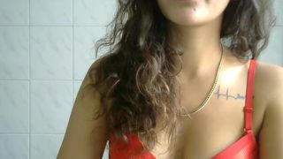 Masha92 red lingerie in private recording