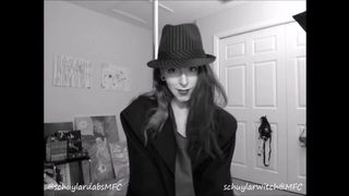 SchuylarWitch - suit and tie striptease black and white