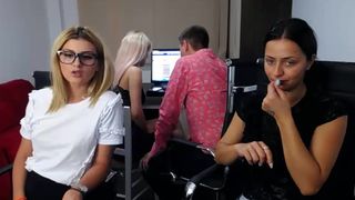 co-workers share cock facial