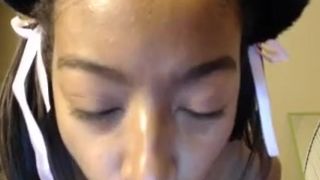 kitticakes - ebony strips, uses toys and hitachi