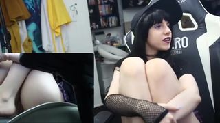 Lana_rain gaming with a vibrator in - 3 views