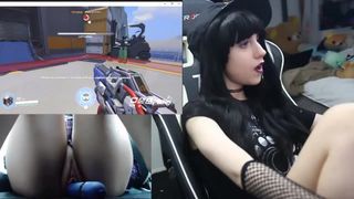 Lana_rain gaming with a vibrator in - 3 views