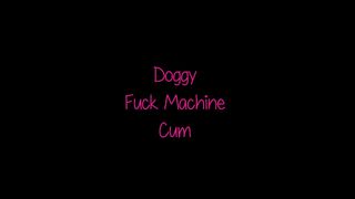 SimplySara - Doggy Fuck Machine Cum in private premium video