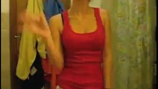 Blonde teen girl showing boobs