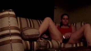 Girl Masturbating With Toy On The Couch (Hidden Webcam)