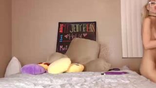 aubrilee - dildo, hitachi and glasses