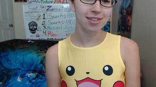 alexxxcoal - teen, nerdy, glasses, pokemon, flashes boo