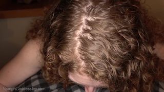 Redhead MILF Ivy gives Hubby a Quick no Hands BJ and Swallows