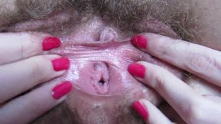 Extreme Close up on my Hairy Pussy and Big Clit