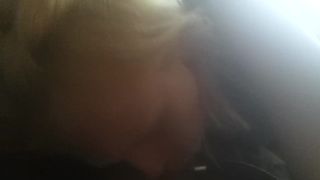 Young Russian Blonde Sucks off doing Blowjob from her Boyfriend at Home 002