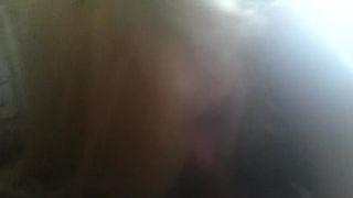 Young Russian Blonde Sucks off doing Blowjob from her Boyfriend at Home 002