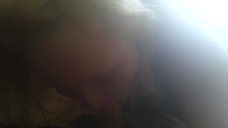Young Russian Blonde Sucks off doing Blowjob from her Boyfriend at Home 002