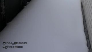 Tiny Blonde Girl Naked Snow Angel