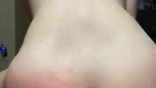 Teen Flogs her Tits and Rides a Big Dildo