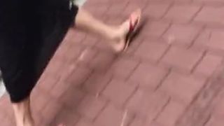 Candid well Worn Flip Flop Walk