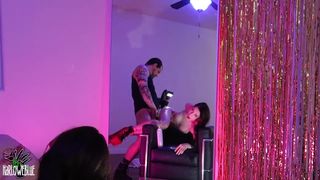 New Years Eve Oily Creampie & Cock Milking