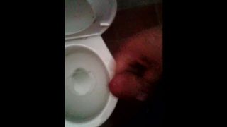 Una Paja En El Baño Público En Cámara Lenta.