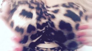Carlycurvy Dirty Talk with Striptease in Tight Short Leopard Print Dress