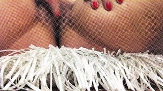 Carlycurvy Rubbing Clit on Fringe Pillow