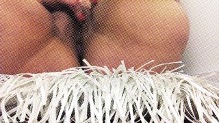 Carlycurvy Rubbing Clit on Fringe Pillow