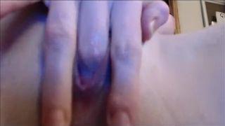 Tiny Red Head Teen Cums in Parents Room