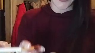 Rebel Rose Sexiest Smoker Dancing Mouthing Words Long Drags Teaser Clip