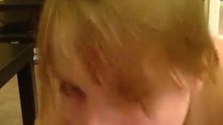 Step Mom gives Step Son Blowjob and Gags on Huge Load