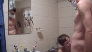 Special Examination of Young Russian Student at her Teacher´s Bathroom