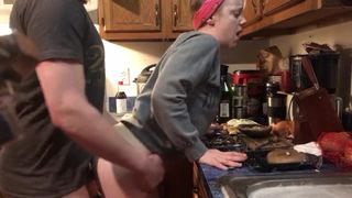 Surprise Sex while Making Dinner