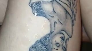 Covered in Daddy's Cum after Rough Sex! all over my Legs and Breast