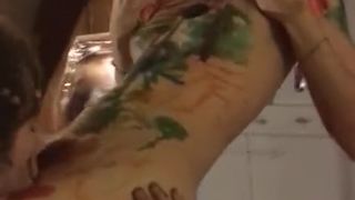 Colorful Acrobatic Pussyeating