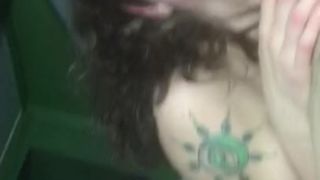 Teen with Pigtails Chokes on Cock