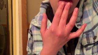 Moaning and Pissing as I Piss on my Hand and Taste it