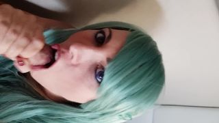 St Patrick's Day Candycherry7 in Boston Celtics ! Cumshot & Swallow