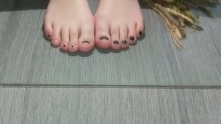 Painting my Toenails with no Panties on