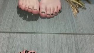 Painting my Toenails with no Panties on