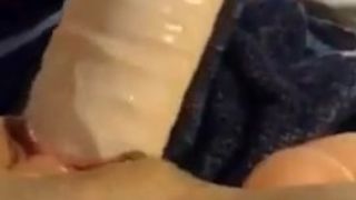Teen Fucks herself with a Giant Dildo