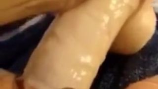 Teen Fucks herself with a Giant Dildo